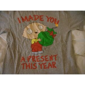 Made‎ you a present this year Stewie Family guy mens Small gray t-shirt